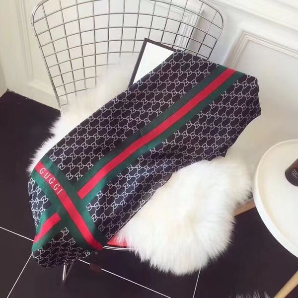 

wholesale-good qualtiy size 180x90cm fashion scarfs brand french designers floral letter pattern printed women gift silk scarves a-885, Blue;gray