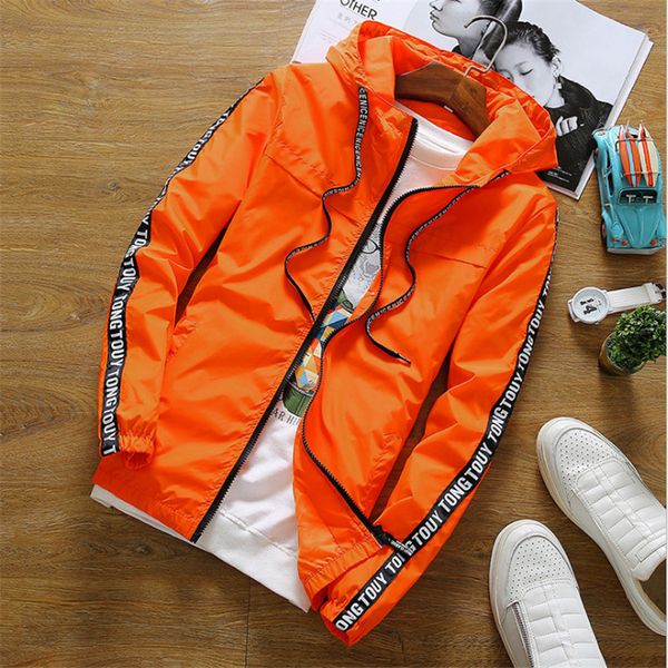 

2018jacket men summer hooded sunscreen jackets windbreaker fashion hip hop brand clothing women men veste homme plus size s-3xl, Black;brown