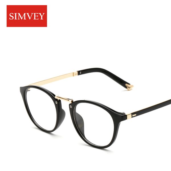 

simvey vintage cat eye glasses frames women brand designer optical glasses round lens anti blue ray computer, Silver