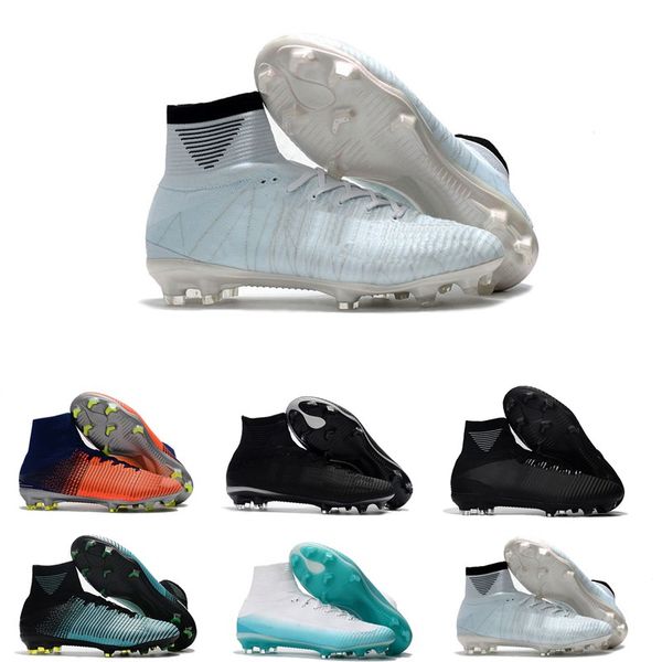 

high mens kids soccer shoes mercurial cr7 superfly v fg boys football boots magista obra 2 women youth soccer cleats cristiano ronaldo, White;red