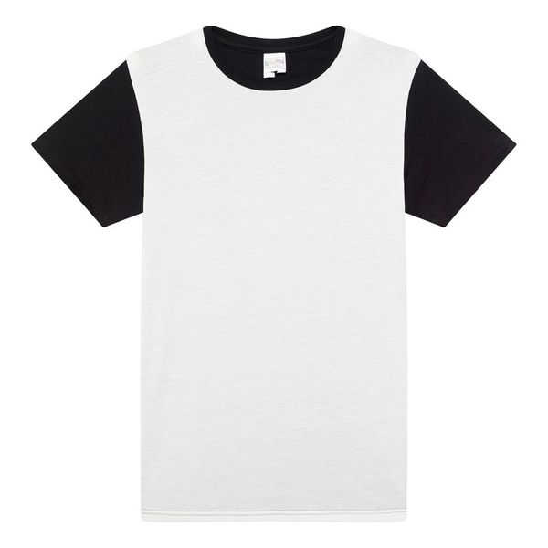 

mens jerry front sub t-shirt, White;black