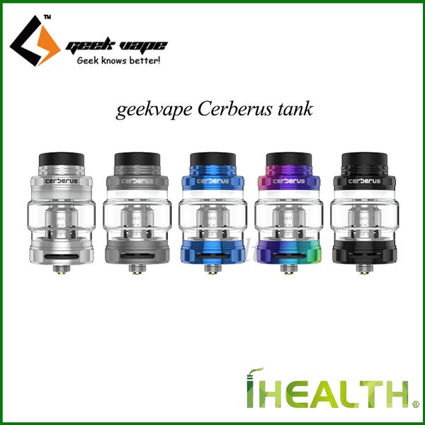 

100% подлинный резервуар GeekVape Cerberus Subohm 5,5 мл с сетчатой ​​катушкой 0,2 Ом Дополнительная 4 мл пробирка Fit Geekvape Nova Kit