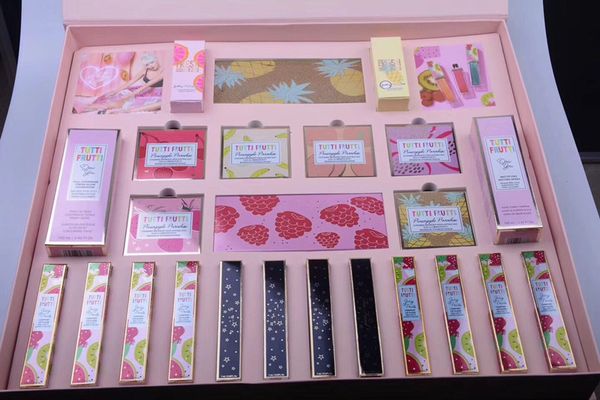 

New faced tutti frutti makeup et 26in1 kit pineapple eye hadow palette lip glo liquid highlighter fruit cocktail blu h powder et