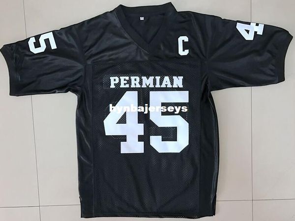 

men sombrererÃ­a pÃ©rmico hs boobie miles friday night lights hombres jersey cosido cosido negro s-xxxl jersey stitched football jersey, Black;red