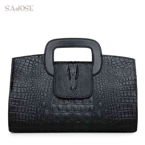 

women casual tote bag luxury famous designer pu leather handbags alligator lady shoulder bag female messenger bags