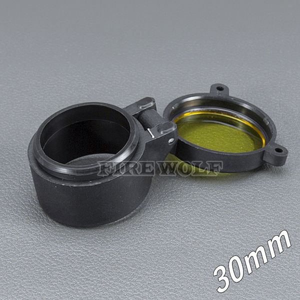 

30mm Flashlight Cover Scope Cover Rifle Scope lens Cover Internal diameter 30mm Transparent yellow glass hunting