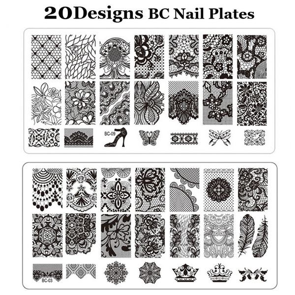 

nail art stamping plates nail polish print 6*12cm stainless steel template polish manicure stencil tools, White