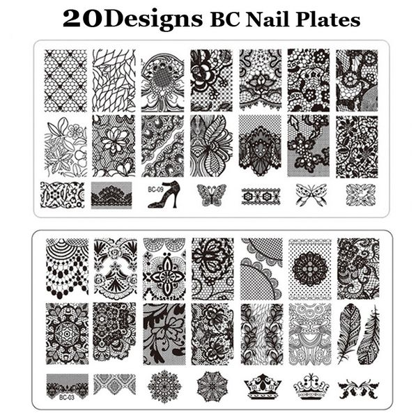 

nail art stamping plates nail polish print 6*12cm stainless steel template polish manicure stencil tools, White