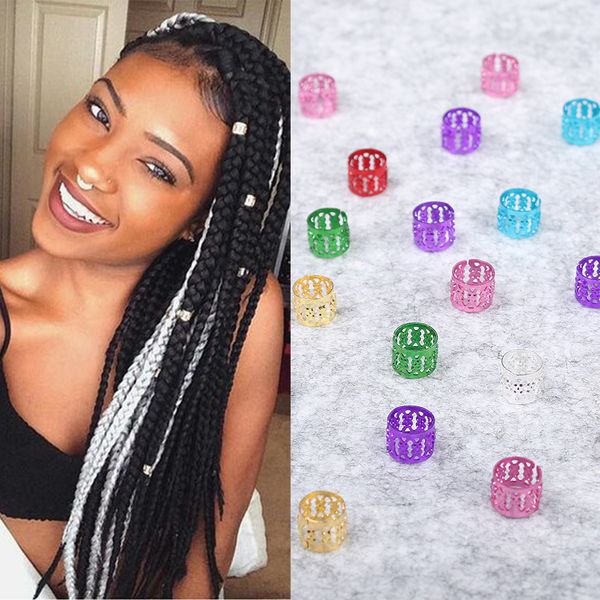 Beauty Silver Golden Blue Green Red Pink Purple Dreadlock Beads