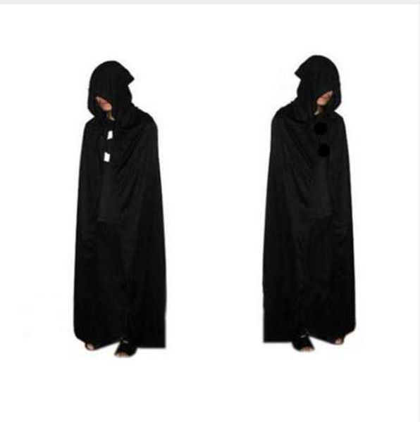 1pc Halloween Deus da Morte Manto com Capuz Capa Bruxa Adulto Robe Diabo Comprimento Até o Chão Cosplay Suprimentos para Festas Atacado P10