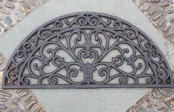 2019 Half Round Black Cast Iron Door Mat Welcome Mat Out Door Mat