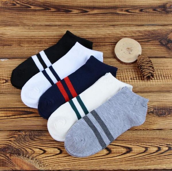 

ankle socks vintage strip casual polyester cotton elastic short ship breathable for summer spring men man male boy, Black