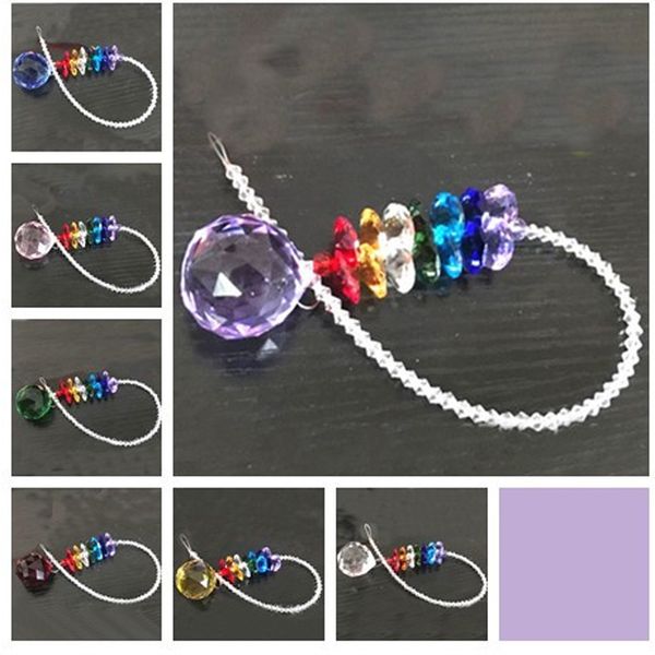 

7pcs 20mm glass crystal suncatcher ball prisms feng shui pendants hanging crystal decoration wedding ornaments w110