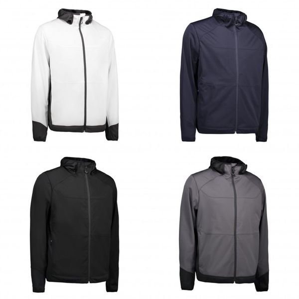

mens combi stretch jacket, Black;brown