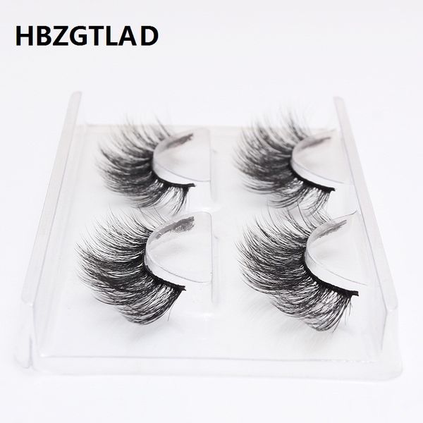 

hbzgtlad 2 pairs natural false eyelashes fake lashes makeup kit 3d mink lashes eyelash extension mink eyelashes maquiagem