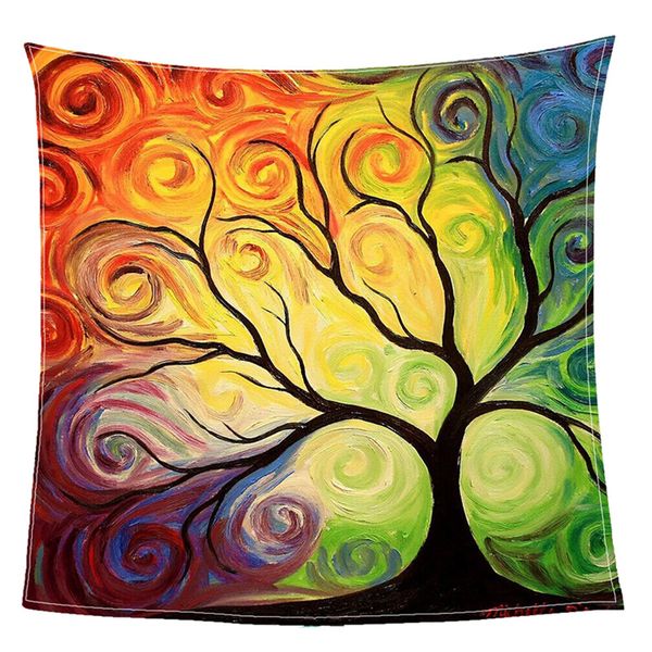 

digital print plant stripe blanket vintage cobalt blue mandala fuzzy microfiber soft blanket for bed or couch