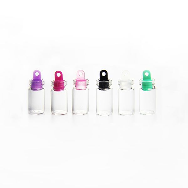 

48 pcs 1ml mini glass bottles with plastic cork transparent wishing bottles 11*22 mm little glass jars 11220703