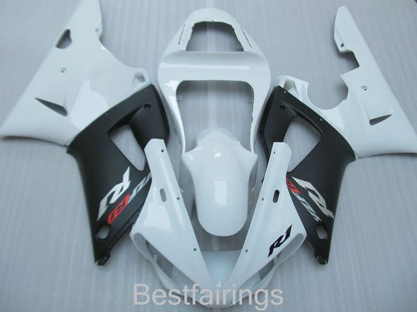 YAMAHA R1 2000 2001 Için Ücretsiz Özel Fairing Kiti Beyaz Siyah Perileri YZF R1 00 01 GG57