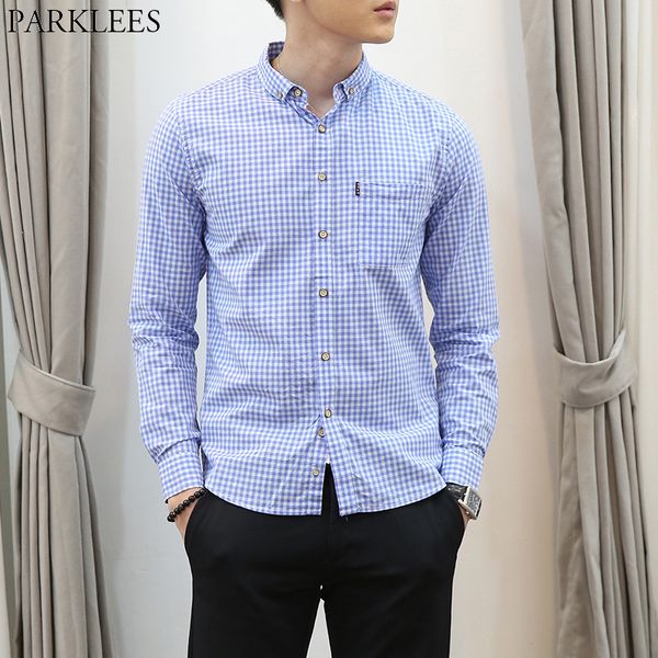 

small plaid shirt men camisa social masculina 2017 casual slim fit long sleeve mens button down dress shirts 100% cotton shirt, White;black