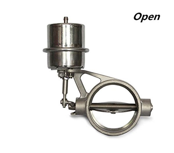 Stainless Steel 2/" 51mm Exhaust Control Valve Set Vacuum Actuator OPEN Style