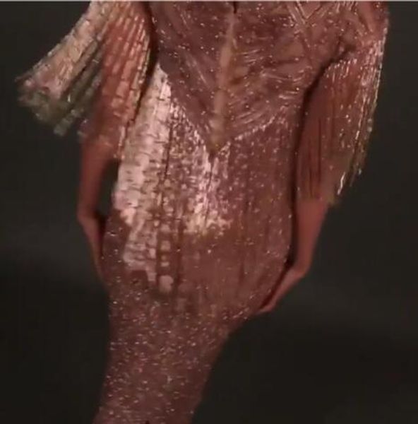 

evening dress long dress o-neck short sleeve pink emborided dazzing customable all sizes cool dazzling ruffls, Red