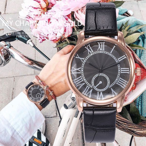 

fashion women roma dial wrist watches luxury casual leather ladies quartz watch drop shipping, Slivery;brown