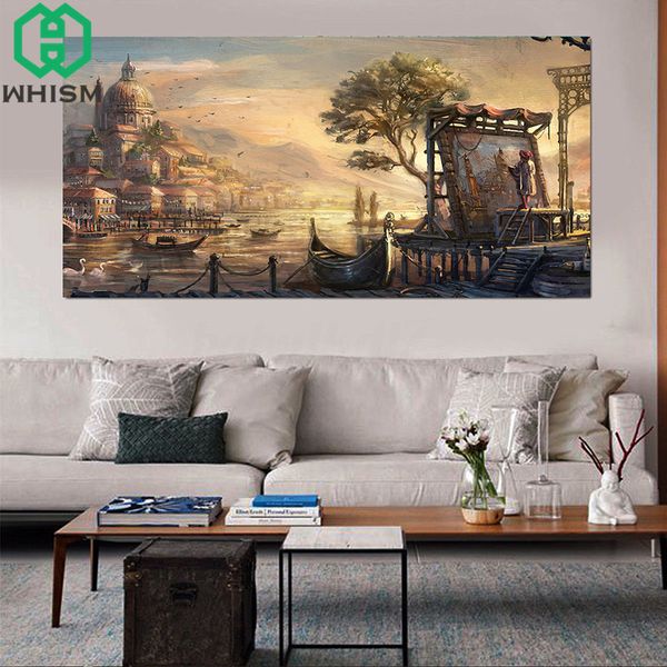 

whism unframed oil painting landscape pictures abstract canvas paintings poster for living room wall art oil printing home decor