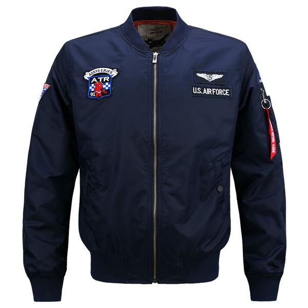 

2018 spring autumn bomber flight jacket men pilot jackets baseball coat windbreaker varsity jacket 5xl 6xl, Black;brown