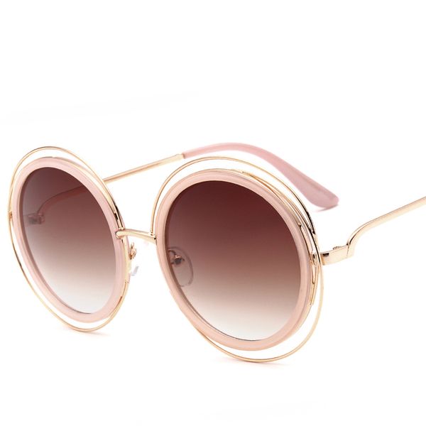 

hight quality women oversized round sunglasses fashion women sun glasses female quality ladies shades mirror lunette, White;black