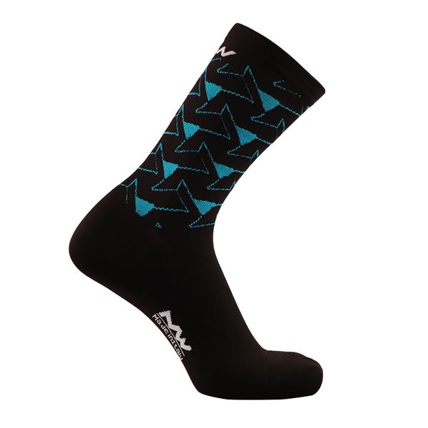 

2019 new professional brand sport socks breathable road bicycle socks outdoor sports racing cycling footwear, Black