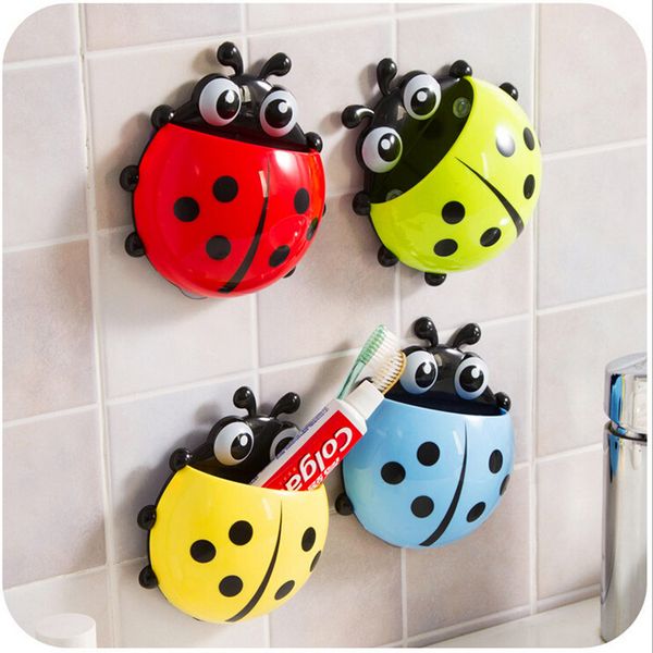 

wholesale- 2017 brand new household creative supplies bathroom sets lovely toothbrush wall suction sucker toothbrush holder xh05018