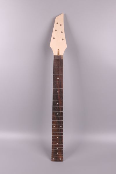 

yinfente electric guitar neck replacement parts 24 fret 25.5 inch maple rosewood fretboard truss rod bolt on headstock dot inlay jk #jk10