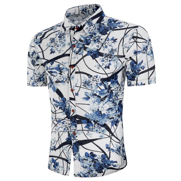 

new men's short-sleeved shirts for the summer of 2018 are comfortable and breathable --40, White;black