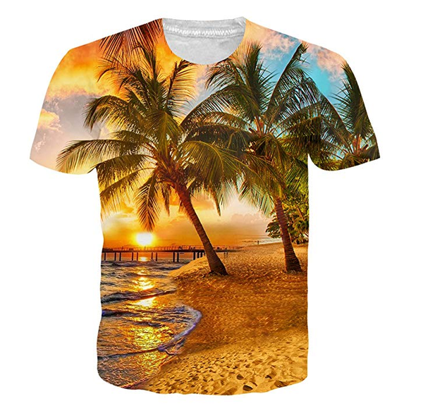 

wholesale-fashion mens/womens summer style the coconut funny 3d print casual t-shirt xb06, White;black