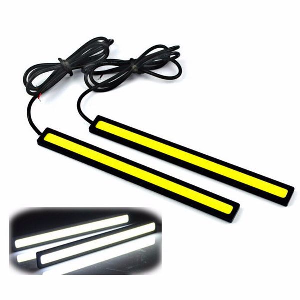 

car styling 4pcs ultra bright led daytime running lights 17cm waterproof auto car drl cob driving fog lamp