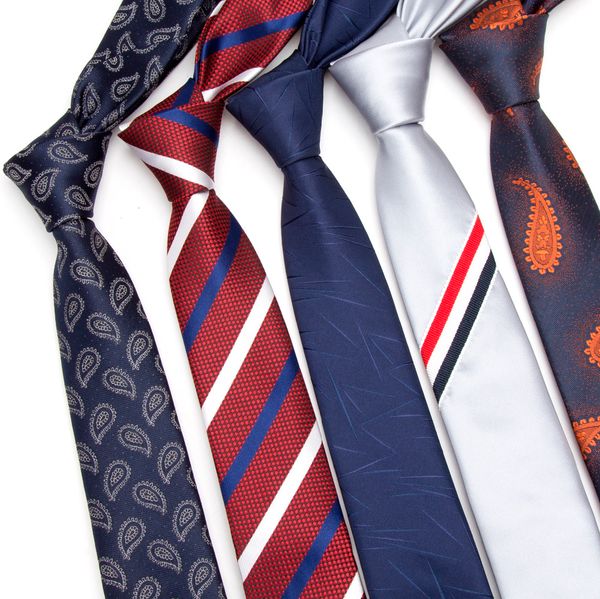 

men ties designers fashion dot striped plaid neck tie wedding business slim 6cm skinny necktie jacquard woven tie for men cravat, Blue;white
