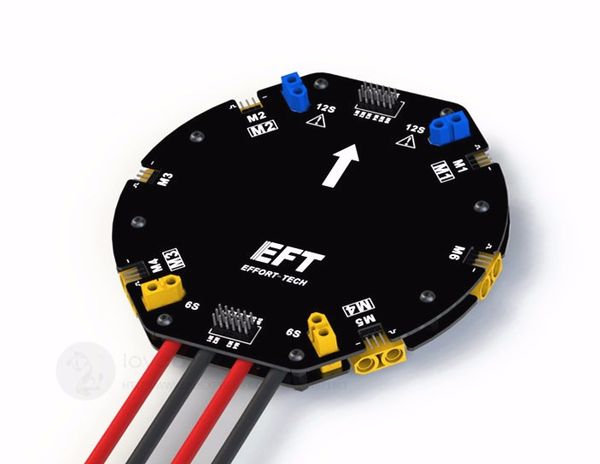 

aerops eft large current power distribution board pdb board 12s 480a for agricultural drone quadcopter hexacopter