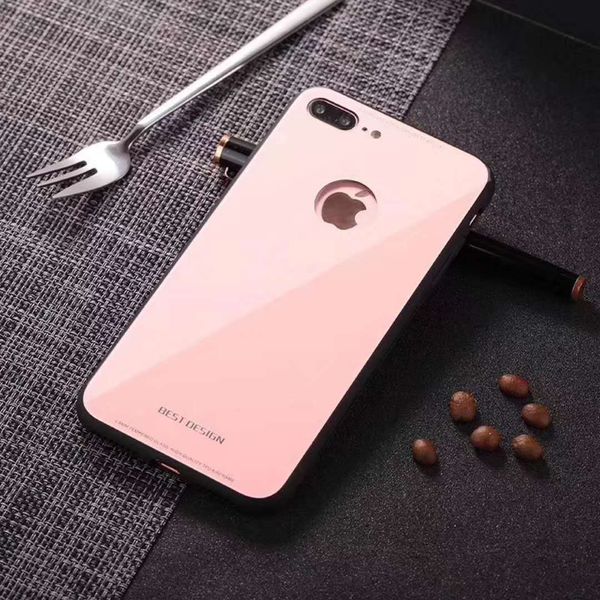 

brand new design glass candy color case skin for iphone 8 plus x 7 6s 6 cover lower price u341