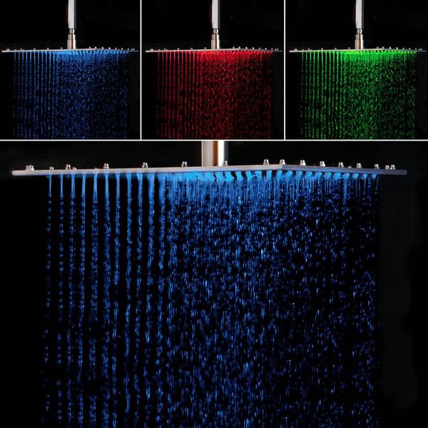 

16" rain shower head tub shower mixer tap bath rainfall head bathroom faucet stainless steel