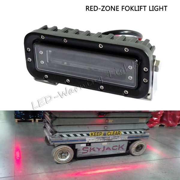

18w forklift warning red danger led zone light for oval industrial tractor trailer approach warning smarker spotlight