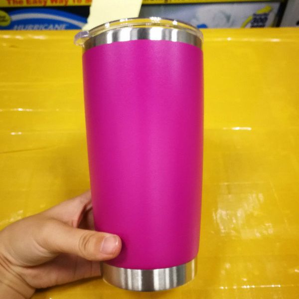 Copo de aço inoxidável 20 onças caneca de viagem garrafa de água cerveja café cores copos com tampa para carro copo drinkware