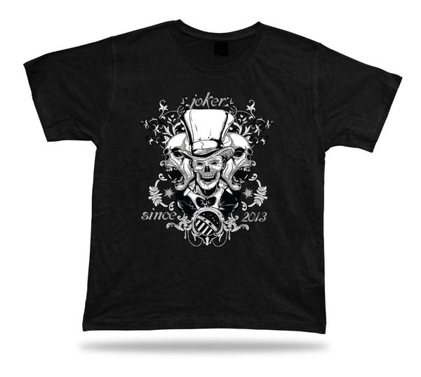 

tshirt tee shirt birthday gift joker zombie skull dead creepy hat evil, White;black