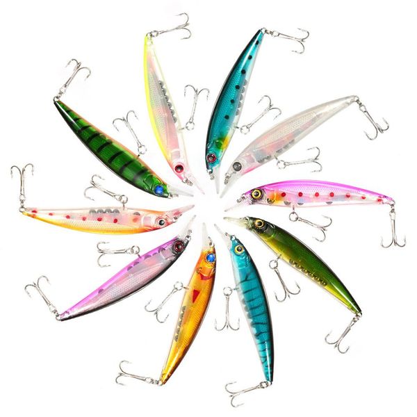 

outdoors 10 pcs/lot fishing bait minnow 11cm 13.5g fishing bait minnow hard lures suspension fishing lure bass crankbait redfish swimbait