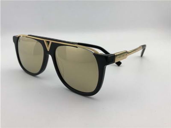 

gold mirror attitude pilot sunglasses des lunettes de soleil luxury designer glasses sun glasses new with box, White;black