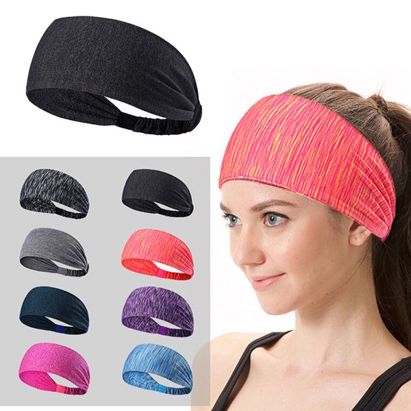 Damen Yoga Haarband Sport Stirnband Damen Herren Baumwolle geknotet Turban Kopf Warp Haarband Breites elastisches Sport Stirnband