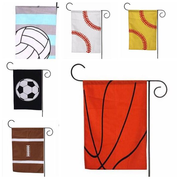 2019 5 Styles 35 45cm Sports Baseball Softaball Garden Flag Canvas