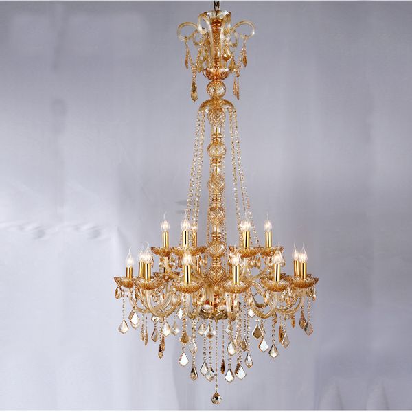 

european crystal chandelier duplex house living room large chandelier staircase luxury building middle floor l golden long lamp
