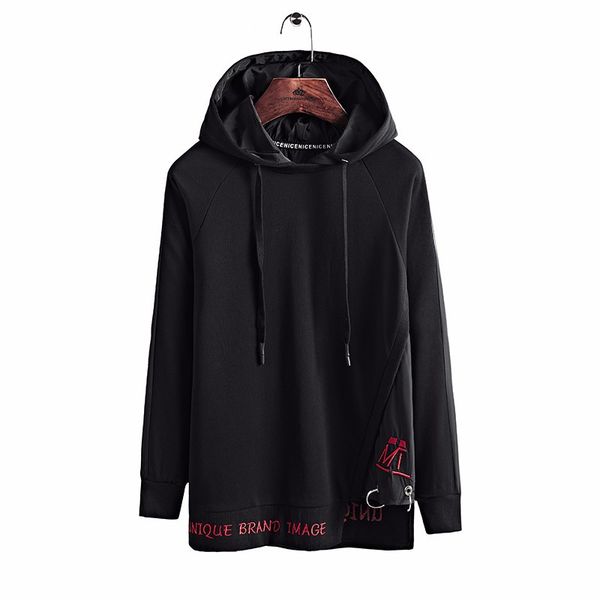 

2018 новый fahion мужские толстовки головные уборы балахон хип-хоп уличная одежда размер одежды m-3xl новый весной и осенью пальто, Black