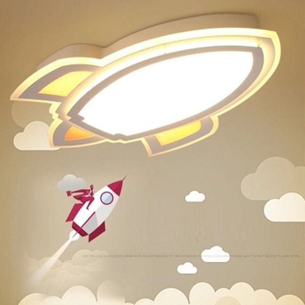 2019 Cartoon Rocket Ceiling Light Creative Children S Bedroom Lamp Personality Boy Room Light Modern Remote Control Led Ceiling Lamp From Rwgrowlight