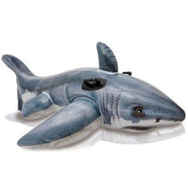 

great white shark children inflatable mounts floated and inflated by water swimming toys on water high negative hand handle 27js dd